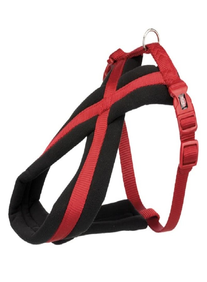 Trixie Premium Touring Harness for Dogs Made with Fleece Padding, Adjustable, and Lightweight Strong D-Ring Keeps The Harness and Leash in Place, S-M: 40-70 cm/20 mm, red - Image 1